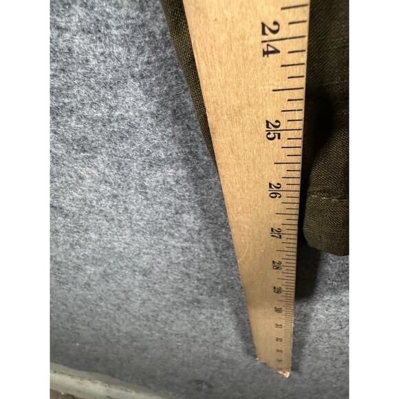 Anthropologie Cartonnier Pants Women's Small Paperbag Green Linen Blend Ankle - Picture 5 of 9